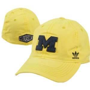 Michigan Wolverines Gold adidas Originals Flex Fit Hat:  