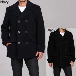 NEW $250 Tommy Hilfiger Mens Wool blend Peacoat Navy Blue All Sizes 