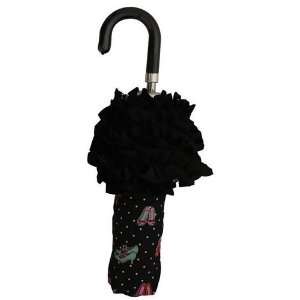 Bombay Duck Black Shoeaholic Shoe Print Handbag Umbrella