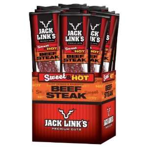 Jack Links Beef Steaks, Sweet and Hot, 1 Ounce (Pack of 12):  