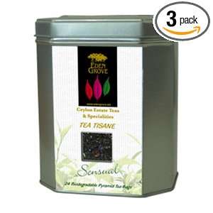   Leaf Tea Blend, 24 count Pyramid Tea Bags, 1.7 Ounce Tins (Pack of 3