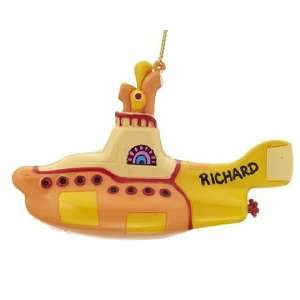 Personalized Beatles Yellow Submarine Christmas Ornament:  