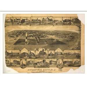 Historic Atlantic City. New Jersey, c. 1880 (M) Panoramic Map Poster 