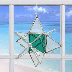  Wishing Star (Crystal Green Suncatcher) Prism Star Window 