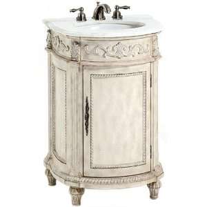  Chelsea 22w Single Sink Cabinet With White Granite Top 