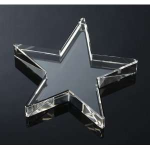    Engravable Crystal Paperweight in Star Shape