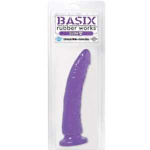  Basix rubber works 7in slim dong   purple Health 