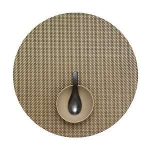  Chilewich Round Basketweave Placemat   Gold, Set of Four 