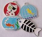 ID TAG for Cat   Pirate, Fish, Bird w/ Rhinestones Super cute for your 