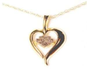 HARLEY® STAMPER® WOMENS GOLD HEART NECKLACE N7194 NEW  