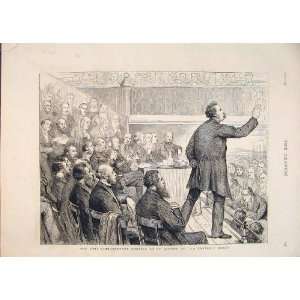  St James Hall Anti Ultramontane Meeting Gent Print 1874 