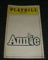 Playbill ANNIE Colonial Theatre Boston, Feb. 1980  