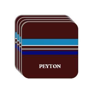 Personal Name Gift   PEYTON Set of 4 Mini Mousepad Coasters (blue 