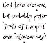 Fruits of the Spirit   Christian humor rubber stamp #16  