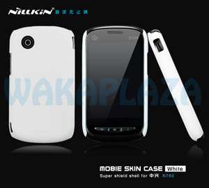   Cover Skin Case Shield + LCD Screen Protector For ZTE AT&T Avail White