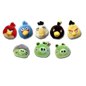  Angry Birds 8 Inch Plush With Sound Set Of 8 Birds & Pigs 