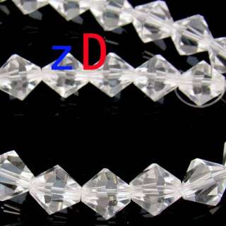 M2510 15PCS Nice Faceted Clear Crystal Bicone Bead 10mm  