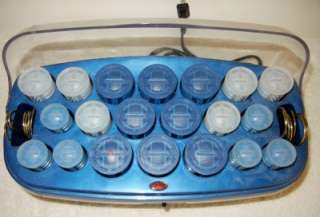 Conair Fast Heat Rollers Heated Curlers 20 Rollers 3 Sizes Blue 