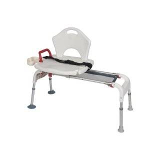 Drive Medical Folding Universal Sliding Transfer Bench, White