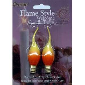 Orange & Yellow Flame Style Electric Candle Lamp Replacement Bulbs 