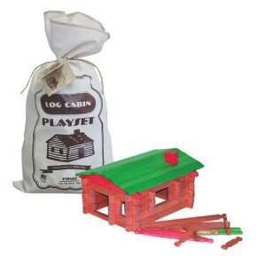  Roy Toy Log Cabin Building Set: Toys & Games