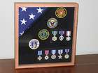 3X5 FLAG DISPLAY CASE AND MEDAL DISPLAY SHADOW BOX OAK FREE SHIPPING