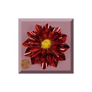  12ea   Red Dahlia With Center Bow