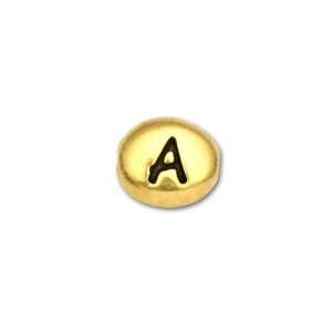 Antique Gold Plated Pewter Letter Bead   A: Arts, Crafts 
