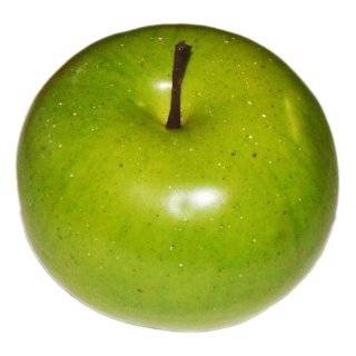  ARTIFICIAL FAKE FRUIT PLASTIC GREEN APPLE 1 PC APPLE: Home 