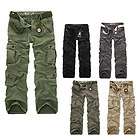 MENS CASUAL MILITARY ARMY CAMO COMBAT WORK CARGO PANTS TROUSERS SIZE 