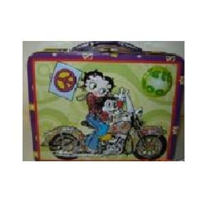  Betty Boop Embossed Tin Lunch Box   On Motorcycle: Office 
