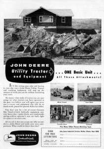 1956 John Deere Utility Tractor Original Ad  