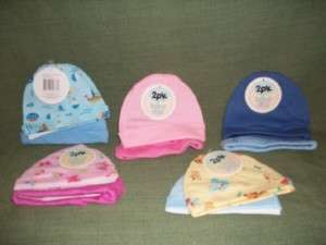PACK INFANT CAPS FOR BOYS AND GIRLS 100% COTTON  