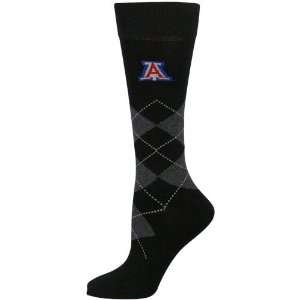  NCAA Arizona Wildcats Ladies Black Argyle Tall Socks 