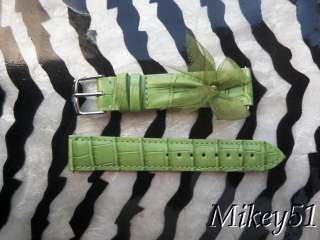 NEW MICHELE LIME ALLIGATOR LACE 18MM WATCH STRAP  