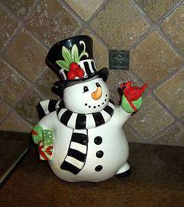 Fitz & Floyd FROSTYS FROLIC Snowman Cookie Jar   New in Box   Orig. $ 
