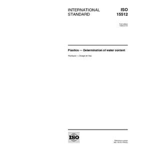  ISO 155121999, Plastics    Determination of water content ISO 