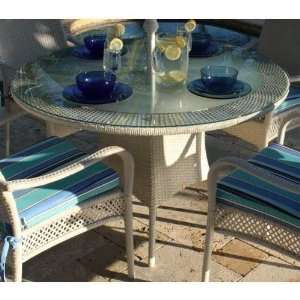  Hospitality Rattan 604 3385 WHT B Grenada Patio Round 