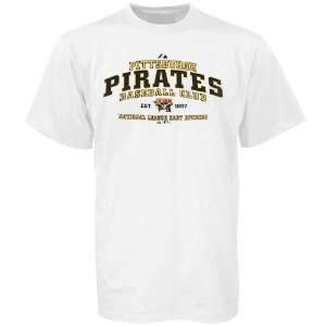  Majestic Pittsburgh Pirates White Fan Club T shirt: Sports 