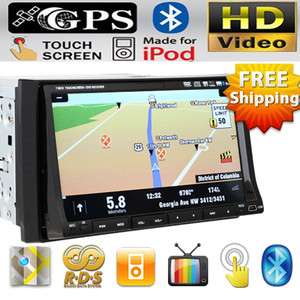 Din Touch In Car Stereo DVD Player GPS Navigation+Sygic MAP 