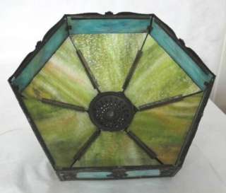 MAGNIFICENT C.1910 BRADLY AND HOBBARD SLAG GLASS LAMP N/R  