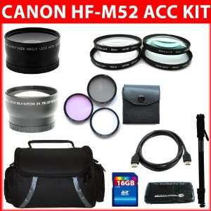  Advanced Accessory Kit For Canon VIXIA HF M52 Flash Memory 