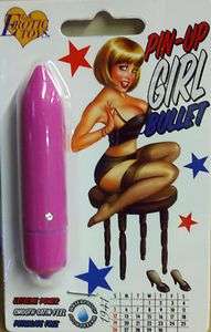 PIN UP Girl Bullet Massager Powerful,Waterproof,Pink  