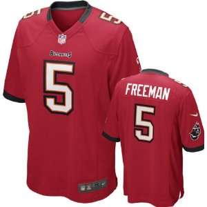 Josh Freeman Jersey: Home Red Game Replica #5 Nike Tampa Bay 