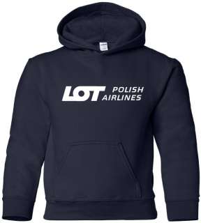 LOT Polish Airlines Retro Logo Polish Airline Hoody  