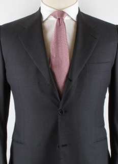 New $6000 Kiton Charcoal Gray Suit 46/56  