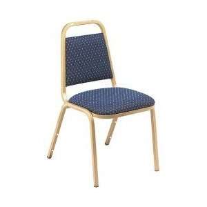  Navy Blue Patterned Fabric Banquet Stack Chair: Home 