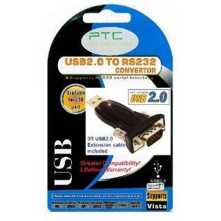 PTC Premium High Speed USB 2.0 to Serial RS 232 DB 9 Converter with 