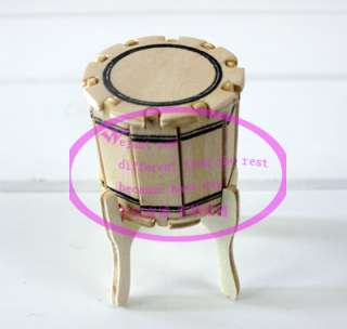 3D Wooden Puzzle musical instruments Jazz Drum modelkit  
