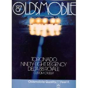  1987 Oldsmobile Sales Brochure (Toronado, Ninety Eight Regency 